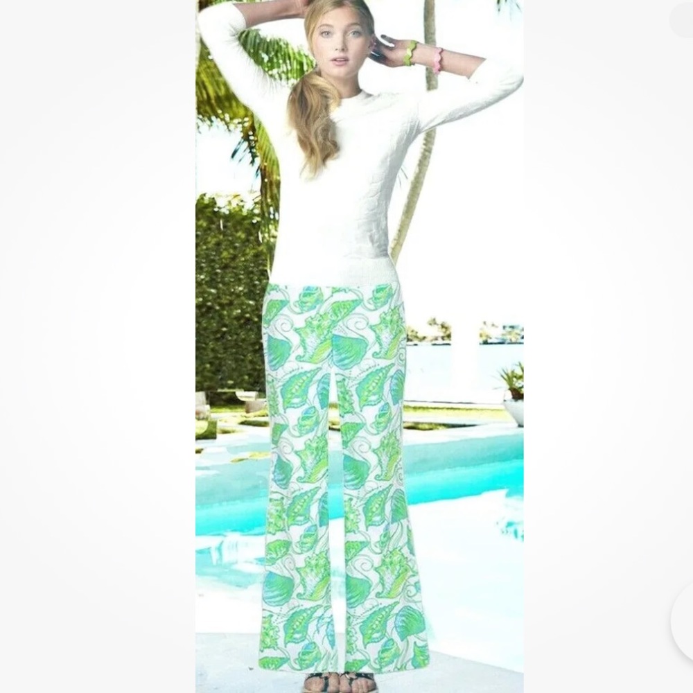Lilly Pulitzer Presley Jubilee Buena Vista Shell Printed Flared Pants - 2
